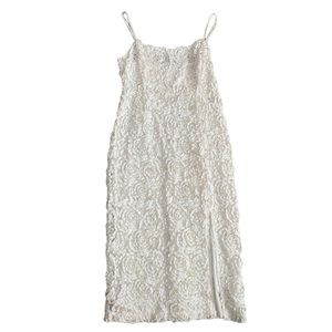 Sculpted Petal White Dress